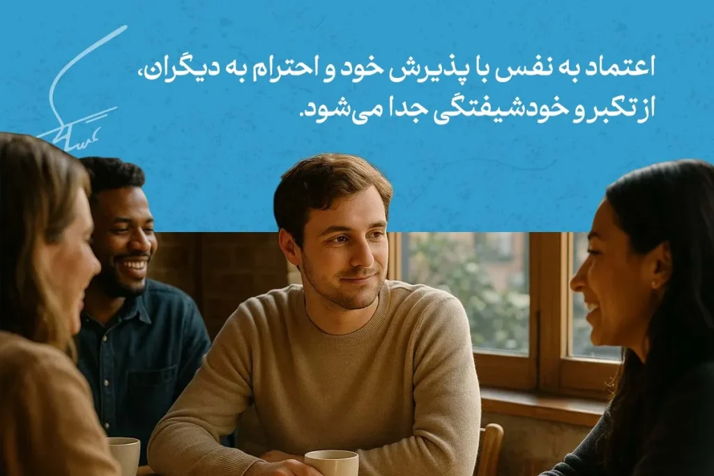 هر آنچه باید در مورد اعتماد به نفس بدانید 5 اعتماد به نفس در روابط اجتماعی با لبخند، احترام به دیگران و پذیرش خود تقویت میشود