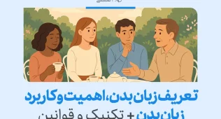 تعریف زبان بدن، اهمیت و کاربرد زبان بدن + تکنیک و قوانین 8 تصویر جمعی از افراد در حال گفتوگو که با حالات چهره و دست ارتباط میگیرند، نمونهای از تکنیک های زبان بدن در تعاملات است.