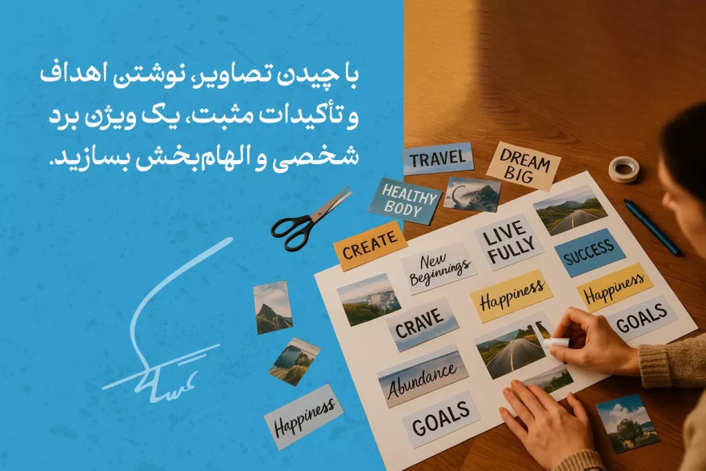 تابلوی آرزوها: راهی ساده برای تجسم و تحقق رویاها 4 vision board 2