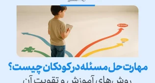 آموزش مهارت حل مسئله به کودکان؛ راهکارهایی برای تقویت توان تفکر 1 تصویری از کودکی که در حال یادگیری مهارتهای حل مسئله در کودکان است و از مسیرهای مختلف با نمادهای مختلف مانند توقف و روشنایی عبور میکند.