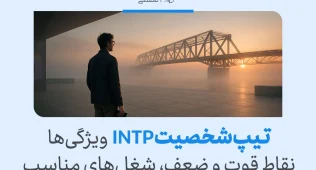 تصویر مردی متفکر کنار پل در مه که تیپ شخصیت INTP ویژگی‌ها،نقاط قوت و ضعف،شغل‌های مناسب تیپ شخصیتی intp را نشان می‌دهد.