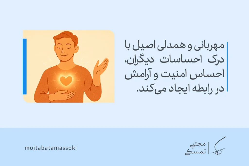 تعریف جذابیت درونی+ ویژگی ها، روش افزایش و تاثیرات 3 تصویر مردی با قلب نورانی که با مهربانی، همدلی و درک احساسات دیگران حس امنیت و آرامش را بهعنوان جذابیت درون منتقل میکند.