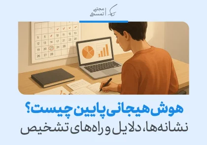 تصویری از فردی در حال برنامه‌ریزی پشت لپ‌تاپ که موضوع نشانه‌ها، دلایل و راه‌های تشخیص هوش هیجانی پایین را بررسی می‌کند.