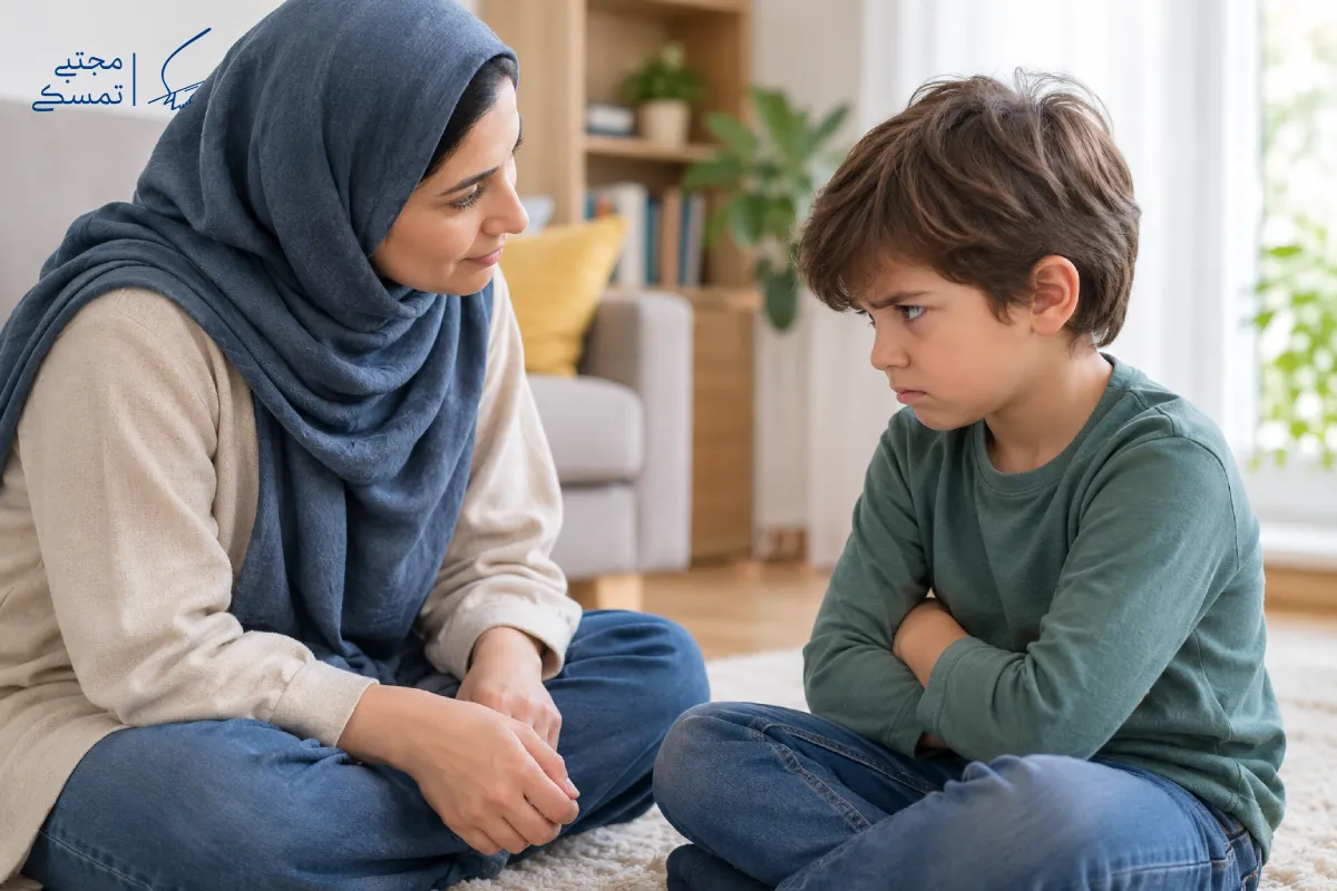 برخورد آرام والد با کودک پرخاشگر در لحظه خشم